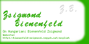 zsigmond bienenfeld business card